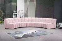 Sofá modular curvo de tela Boucle sofá seccional en forma de C de diseño italiano moderno de gama alta personalizado para sala de estar y villas