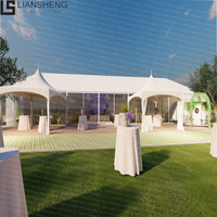 Carpa de Marquesina con Marco de Aluminio en Oferta, 10x30m y 20x30m, para Fiestas al Aire Libre, Eventos y Bodas