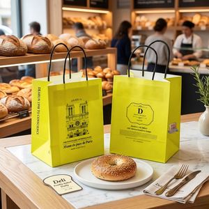 Custom Eco-Friendly Recyclable <b>Biodegradable</b> Kraft Paper <b>Packaging</b> Bags with Custom Logo for Bakery Desserts Cakes - Product Image 4