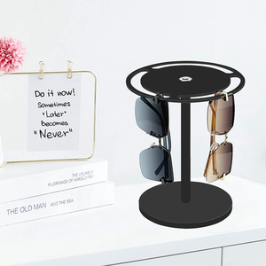 Akrilik güneş gözlüğü tutucu standı ile 360 dönen, temizle güneş gözlüğü organizatör gözlük vitrin rafı gözlük teşhir standı - Product Image 4