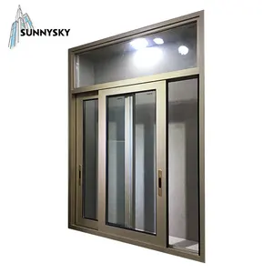 Residential price thermal break Low-E glass aluminum sliding window with screen