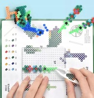 Set de Cuentas Fusibles 3D para Manualidades con Diseño de Plantas en Maceta, Kit de Cuentas para Planchar para Niños, Educación DIY y Habilidades Motoras Finas, Juguete de Flores 3D