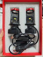 2 Piezas de Lámparas LED para Auto de 120W y 30000LM, Mini Lente H4 LED 9003 HIB2, Bombillas para Faros Delanteros de Coche y Motocicleta, Lente de Proyector Dual LED Automotriz de 12V