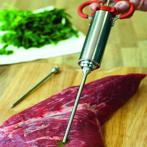 حقنة احترافية من الفولاذ المقاوم للصدأ لحقن اللحم مع إبر ماء مالح للشواء وشواء تركي وشواء خارجي - Product Image 5