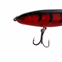 Leurre de surface articulé LUSHAZER Prop Tail Wake Lure 100mm 13g, flottant, pour la pêche au bar, au brochet et à la perche, avec hameçon triple, pour lancer