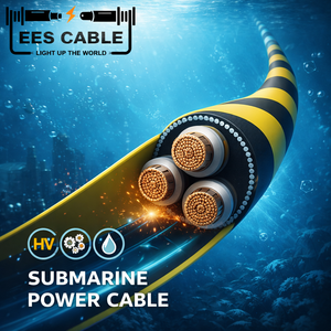 Câble sous-marin blindé en <span class=keywords><strong>fil</strong></span> d'acier à âme unique et à trois âmes 127/220 kV, avec gaine en plomb étanche à l'eau - Product Image 1