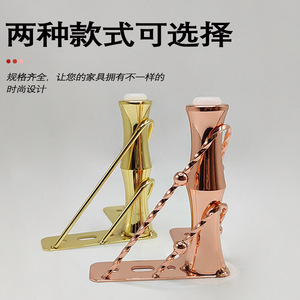 Patas de Muebles en Forma de Bambú Wansheng, Acero al Carbono con Pintura Dorada en Aerosol, Patas de Soporte para Sofá y Gabinete de Lujo Ligero - Product Image 4