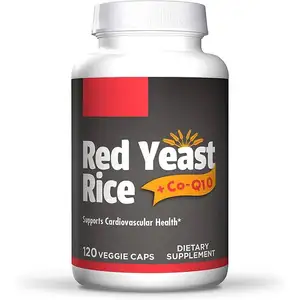 L'usine soutient la santé cardiaque et cardiovasculaire avec des Co-Q10 naturels servant des capsules de levure de riz rouge