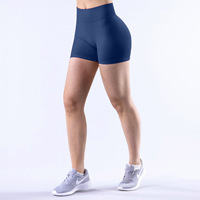 Shorts de sport athlétiques en nylon à compression personnalisée, taille mi-haute, séchage rapide, pour le fitness et le yoga, pour femmes