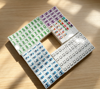 Ensemble de Mahjong américain populaire à thème Pixel Brick, avec tuiles graphiques distinctes pour les loisirs intérieurs et les fournitures de divertissement familial