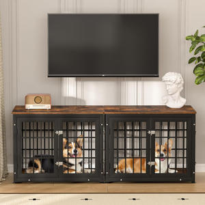Chenil pour chien en bois sur mesure en gros, maison pour animaux de compagnie d'intérieur pour petits et moyens chiens, OEM - Product Image 3