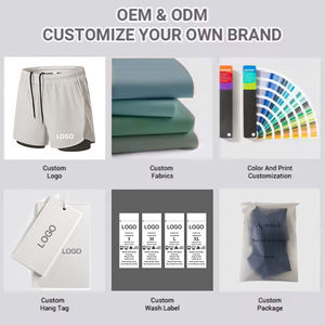 Wholesale 120gsm Four - Way Stretch Waterproof <b>Three</b> - <b>Quarter</b> <b>Pants</b> with High Waist Pocket for Sports & Fitness Men Shorts - Product Image 6