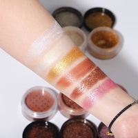 6 couleurs de gros OEM haute Pigment poudre libre miroitant Pigment surligneur maquillage