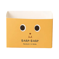 Boîte d'emballage pour petit-déjeuner avec impression personnalisée Boîte de papier recyclable pour sandwich aux œufs Boîtes d'emballage à manchon pour pain grillé