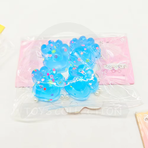 Kawaii <b>Squishy</b> Soft TPR Squeeze Cat Paw Anti-Stress Relief Fidget Toy for 5 to 7 Years Old Birthday Gift Mochi Toys - Product Image 5