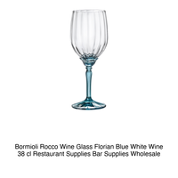 Verre à vin blanc Florian bleu 38 cl H 20,8 cm Ø 8,2 cm Bormioli Rocco