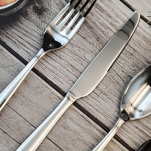 طقم أدوات مائدة لامع 4 من الفولاذ المقاوم للصدأ Juego De Cubiertos مطلي بأدوات مائدة للحفلات للاستخدام في المطاعم والفنادق - Product Image 3