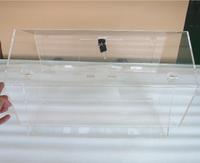 BOSN ADB-203 Boîte de tirage au sort rotative avec porte verrouillable, en acrylique transparent recyclable et résistant à l'eau, pour affichage personnalisé de tirages au sort