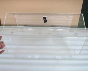 BOSN ADB-203 Boîte de tirage au sort rotative avec porte verrouillable, en acrylique transparent recyclable et résistant à l'eau, pour affichage personnalisé de tirages au sort - Product Image 3