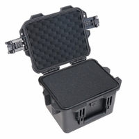 Boîte à outils de haute qualité en noir profond avec poignée en caoutchouc moulé, étui de rangement