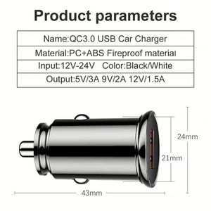 Quick Charge 3.0 Mobile Phone Charger 1 Port USB Fast <b>Car</b> Charger for Phone 17 16 15 <b>Tablet</b> <b>Car</b>-Charger with Box - Product Image 3