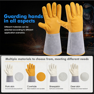 Gants <span class=keywords><strong>de</strong></span> soudage en cuir <span class=keywords><strong>de</strong></span> chèvre robustes, résistants au feu, avec renforts sur la paume, gants <span class=keywords><strong>de</strong></span> <span class=keywords><strong>soudeur</strong></span>, gants <span class=keywords><strong>de</strong></span> sécurité pour le travail industriel - Product Image 6