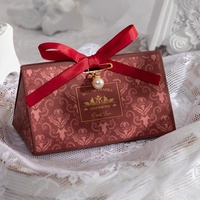 Boîtes Cadeaux en Papier Triangle Personnalisées pour Douche Nuptiale et Mariage, Boîtes à Bonbons avec Ruban pour Invités, Sac à Bijoux avec Poignée et Logo