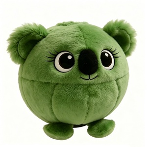 Custom Koala <b>Plush</b> Keychain Round Koala <b>Plush</b> Ball Cute Green Super Soft Fabric Halloween Accessory - Product Image 2