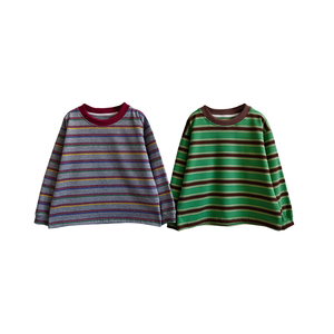 Vestiti all'ingrosso <span class=keywords><strong>alla</strong></span> <span class=keywords><strong>moda</strong></span> <span class=keywords><strong>per</strong></span> bambini <span class=keywords><strong>felpe</strong></span> a righe in cotone lavorato a maglia <span class=keywords><strong>per</strong></span> ragazzi e <span class=keywords><strong>ragazze</strong></span> Oversize Casual Pullover top <span class=keywords><strong>per</strong></span> bambini - Product Image 5