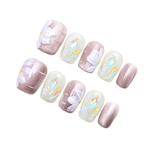 Novedad <span class=keywords><strong>de</strong></span> 2025, <span class=keywords><strong>uñas</strong></span> a presión <span class=keywords><strong>de</strong></span> estilo francés <span class=keywords><strong>de</strong></span> lujo, patrón cuadrado <span class=keywords><strong>de</strong></span> diamante <span class=keywords><strong>de</strong></span> bailarina hecho a mano para aplicación <span class=keywords><strong>de</strong></span> dedos para <span class=keywords><strong>niñas</strong></span> - Product Image 6