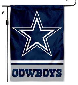 Bandera de Poliéster Personalizada al por Mayor de los Dallas <span class=keywords><strong>Cowboys</strong></span> con Diseño de Doble Cara de 30*45cm para Decoración de Jardín al Aire Libre - Product Image 1