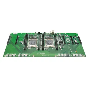 Nice Dual Xeon E5 LGA2011-V3 Single LAN DDR4 8 SATA M-SATA PCI-E*6 SATA PCIe M.2 Computer 6 GPU Motherboard For Workstation