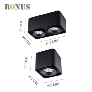 Foco <span class=keywords><strong>LED</strong></span> <span class=keywords><strong>Rectangular</strong></span> de Techo de 9W, Ajustable, 7W, COB, Cuadrado, de <span class=keywords><strong>Superficie</strong></span> - Product Image 6