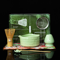 Ensemble de fouet à matcha rose japonais personnalisé pour thé matcha bol à matcha porte-fouet en céramique kit de cérémonie fait à la main