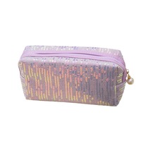 Nouvelles trousses de maquillage brillantes et irisées avec paillettes colorées, trousse à maquillage mignonne et portable, trousse à rouge à lèvres de grande capacité, pochette scintillante