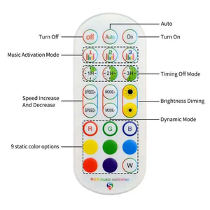 Réglable Automatique Musique Commande Vocale <span class=keywords><strong>44</strong></span> Touches RVB <span class=keywords><strong>Color</strong></span>é Couleurs Courantes Led Bandes Lumière Télécommande En Gros - Product Image 3