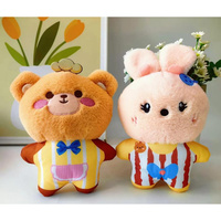 Peluches de récompense d'arcade en direct d'usine, super douces, colorées, assortiment d'animaux, 8 pouces, pour les chaînes de magasins de détail