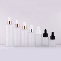Offre Spéciale – Flacons compte-gouttes en verre dépoli pour huiles essentielles (30ml, 50ml, 60ml, 80ml) avec sérigraphie pour sérums de soin et collyres