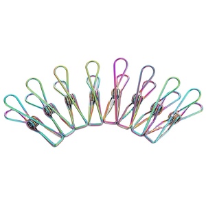 Pince à linge de couleur arc-en-ciel en acier inoxydable 316 de 76mm et pince à linge imprimée en papier de qualité marine en or rose - Product Image 1