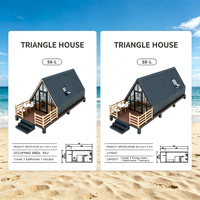 Maison préfabriquée triangulaire, maison irrégulière à double étage, maison modulaire pour chantier de construction, dortoir, camp, salle de loisirs temporaire