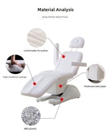 Fauteuil de tatouage électrique de luxe pour salon de beauté, mobilier traditionnel, lit de beauté en PVC couleur personnalisable avec 3 moteurs