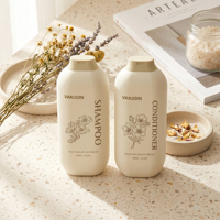 Bouteilles en plastique vides en gros pour shampoing et lotion 300ml/500ml, emballage cosmétique avec conception de logo personnalisé pour les marques de soins de la peau