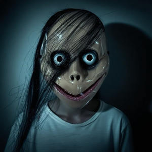 قناع الرعب هالوين مع شعر طويل قناع شبح تأثيري للرجال أقنعة الفم على شكل حرف V مضحكة للحفلات لوازم صعبة - Product Image 5