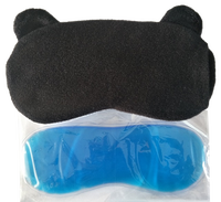 Masque de sommeil en peluche panda mignon personnalisé, masque pour les yeux imprimé tissé pour le sommeil des enfants