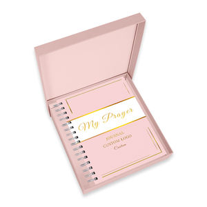 Folien-Heißprägung Logo Individueller Druck Hardcover Softcover PU-Leder Leinen Baumwolle Cover Planer Notizbuch Tagebuch Gebetstagebuch - Product Image 5