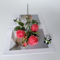 Bouquets de fleurs d'imitation de camélia tissées à la main personnalisés, haute capacité d'absorption d'humidité, pour mariage, Saint-Valentin, arrangements à domicile
