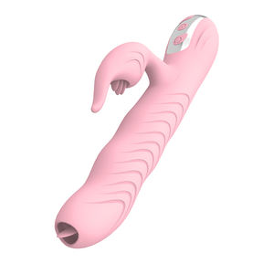 เครื่องนวดกระตุ้นจุดจี คลิตอริส ทำจากซิลิโคน พร้อมดิโด้แบบยืดหดได้ขนาดเล็ก สำหรับผู้ใหญ่ - Product Image 4