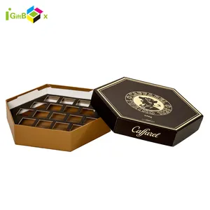 高端可爱的小盒子定制巧克力盒六角蛋糕盒