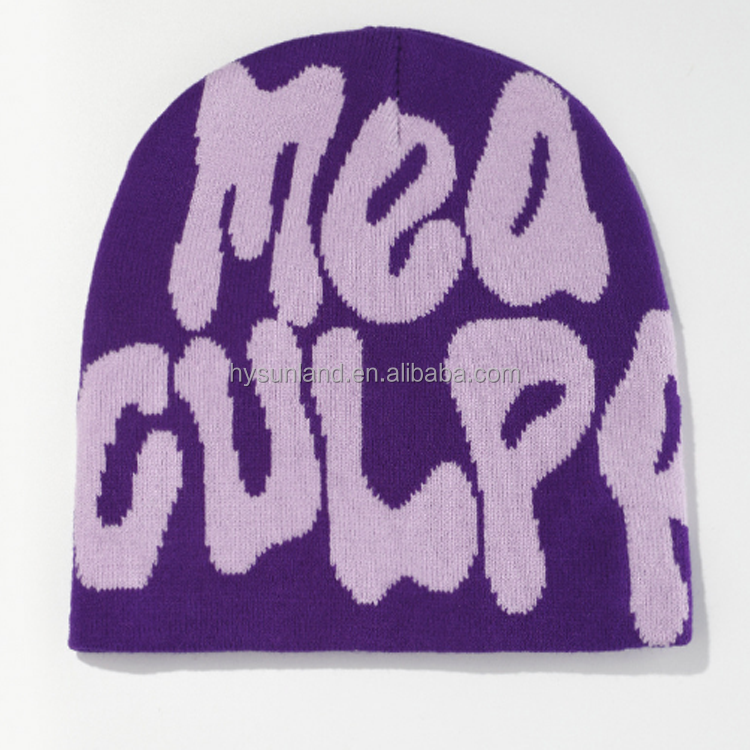 F-1629 Hot Sale Custom Knitted Streetwear Hats Beanie Y2K