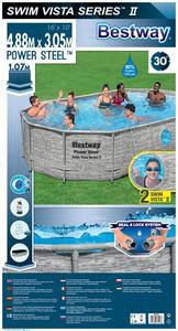 <span class=keywords><strong>Bestway</strong></span> 56946 4,88x3,05x1,07 m Escalera de marco de piscina portátil para exteriores-Piscina de plástico ovalada equipada para deportes acuáticos para adultos - Product Image 4